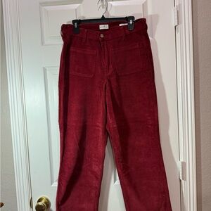 Wonderly Red Flare Corduroy Jeans